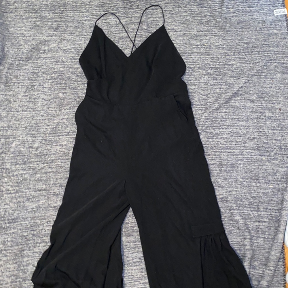 Neiman Marcus Spaghetti Strap Jumpsuit